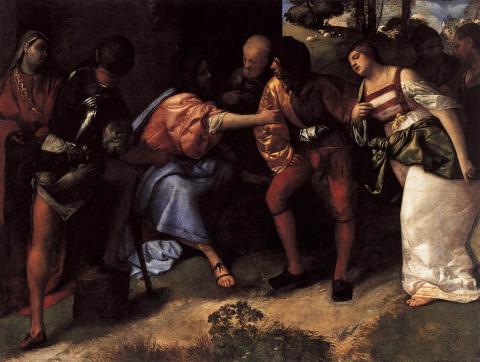 Tiziano: Krisztus és a házaságtörő